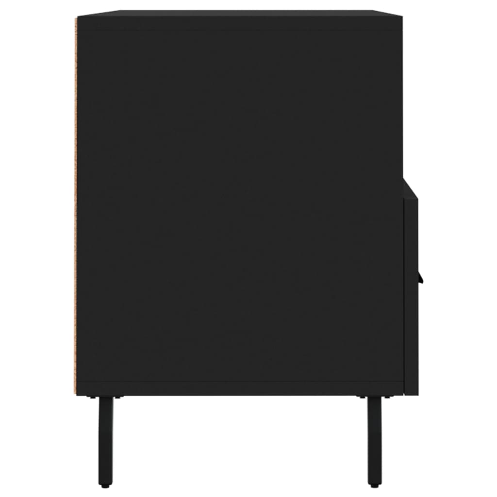vidaXL TV Cabinet Black 80x36x50 cm Engineered Wood