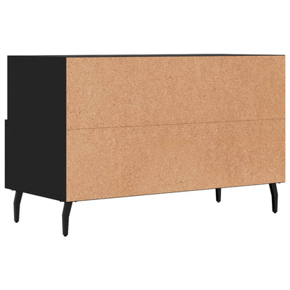 vidaXL TV Cabinet Black 80x36x50 cm Engineered Wood