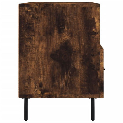 vidaXL TV Cabinet Smoked Oak 80x36x50 cm Engineered Wood