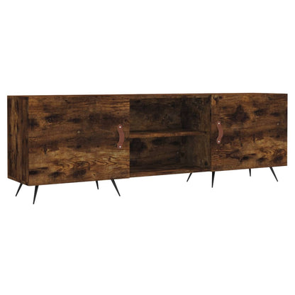 vidaXL TV Cabinet Smoked Oak 150x30x50 cm Engineered Wood