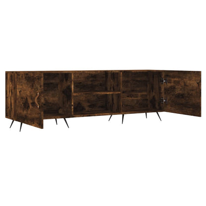 vidaXL TV Cabinet Smoked Oak 150x30x50 cm Engineered Wood