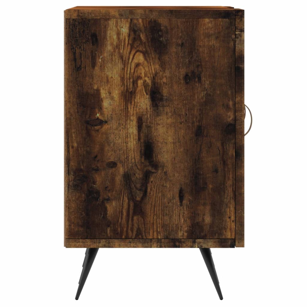 vidaXL TV Cabinet Smoked Oak 150x30x50 cm Engineered Wood