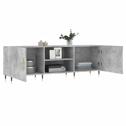 vidaXL TV Cabinet Concrete Grey 150x30x50 cm Engineered Wood