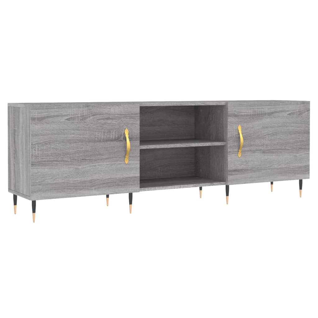 vidaXL TV Cabinet Grey Sonoma 150x30x50 cm Engineered Wood