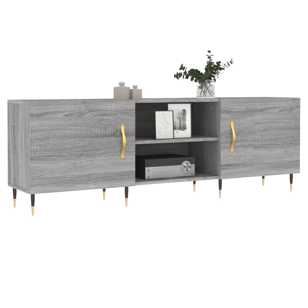 vidaXL TV Cabinet Grey Sonoma 150x30x50 cm Engineered Wood