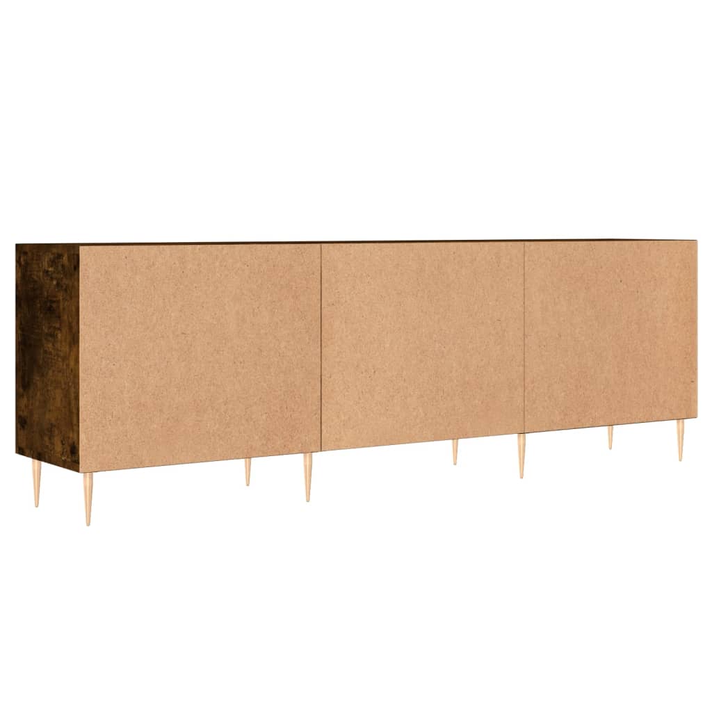 vidaXL TV Cabinet Smoked Oak 150x30x50 cm Engineered Wood