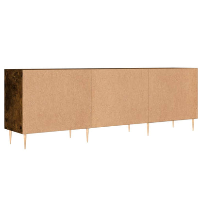 vidaXL TV Cabinet Smoked Oak 150x30x50 cm Engineered Wood