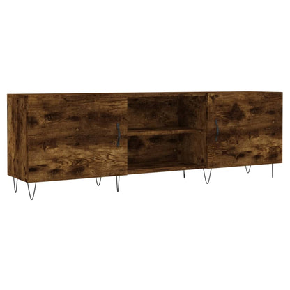 vidaXL TV Cabinet Smoked Oak 150x30x50 cm Engineered Wood