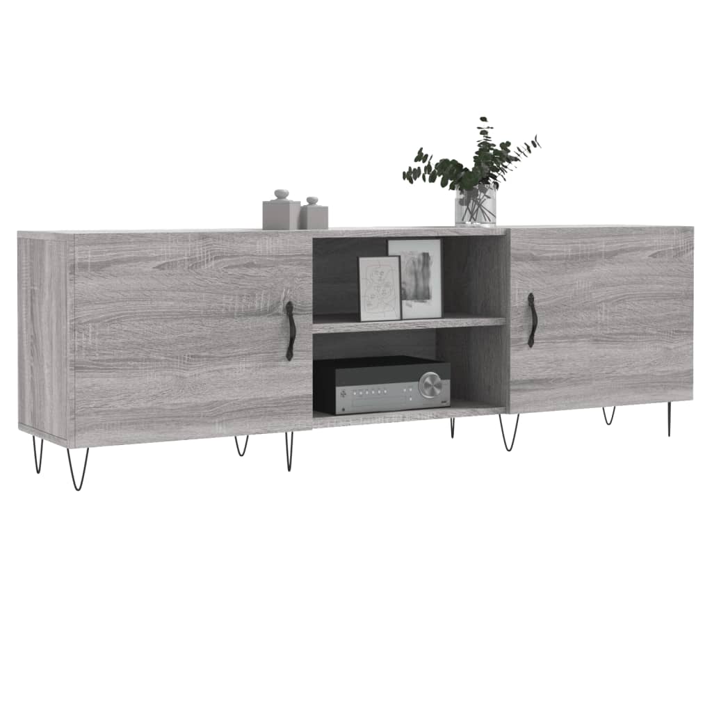 vidaXL TV Cabinet Grey Sonoma 150x30x50 cm Engineered Wood