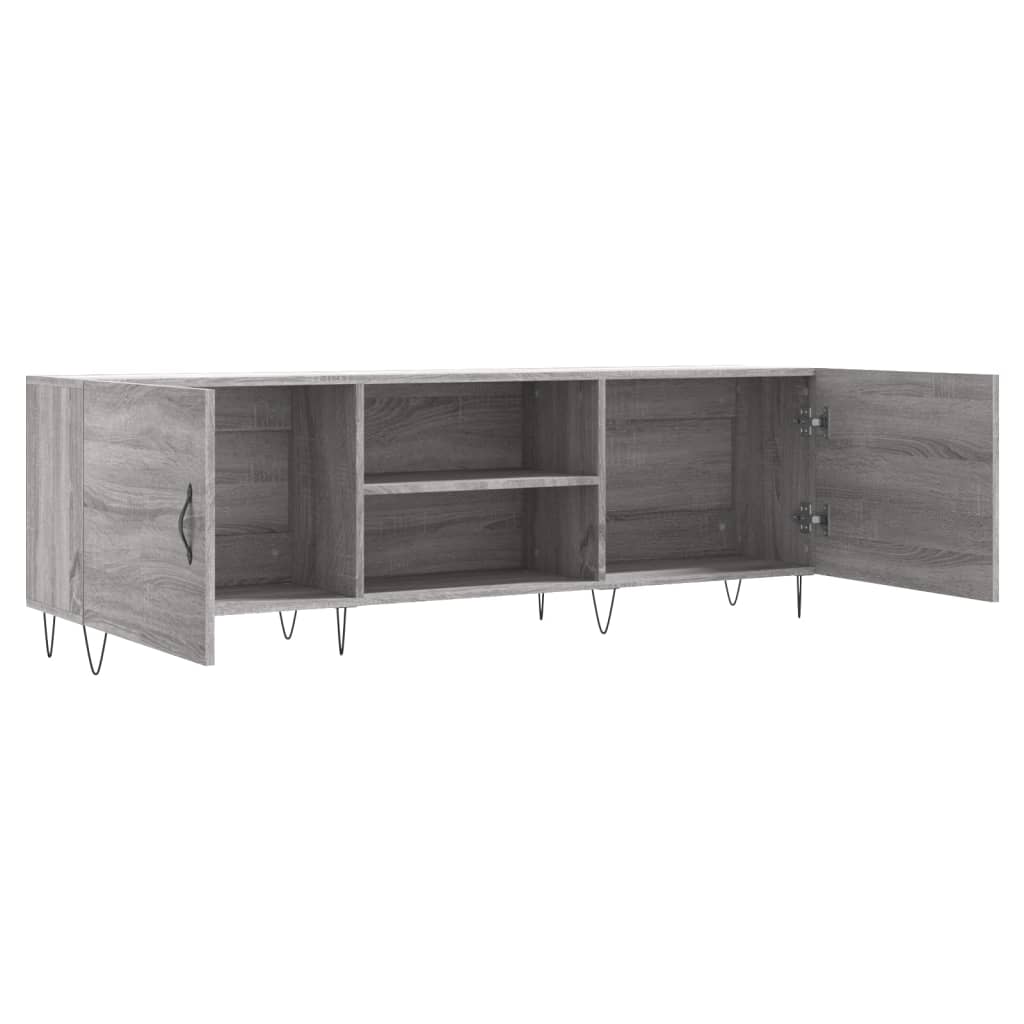 vidaXL TV Cabinet Grey Sonoma 150x30x50 cm Engineered Wood