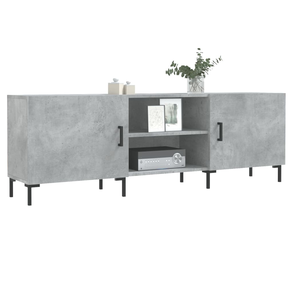 vidaXL TV Cabinet Concrete Grey 150x30x50 cm Engineered Wood