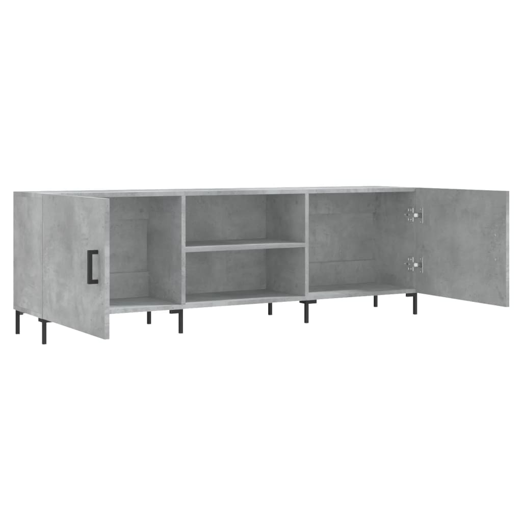 vidaXL TV Cabinet Concrete Grey 150x30x50 cm Engineered Wood