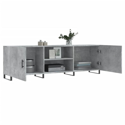 vidaXL TV Cabinet Concrete Grey 150x30x50 cm Engineered Wood