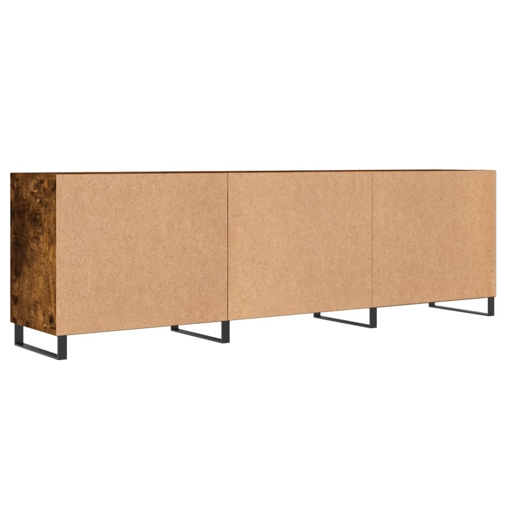 vidaXL TV Cabinet Smoked Oak 150x30x50 cm Engineered Wood