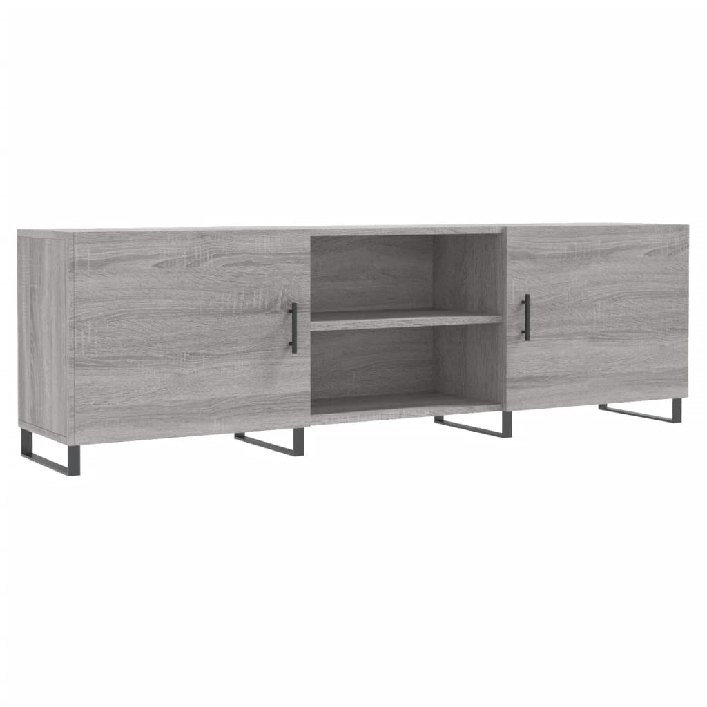 vidaXL TV Cabinet Grey Sonoma 150x30x50 cm Engineered Wood
