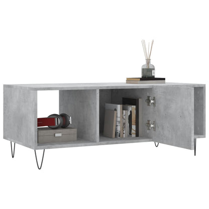 vidaXL Coffee Table Concrete Grey 102x50x40 cm Engineered Wood