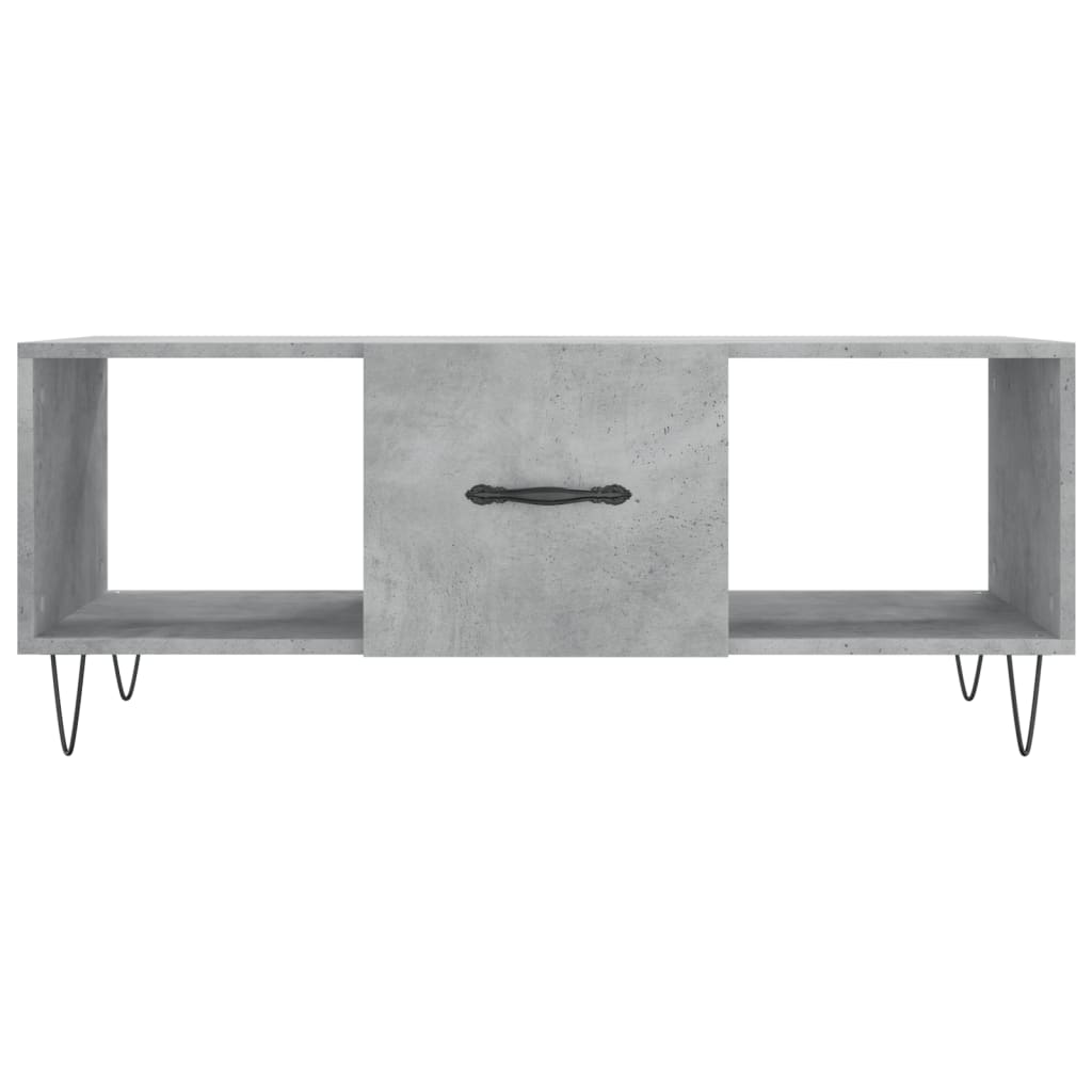 vidaXL Coffee Table Concrete Grey 102x50x40 cm Engineered Wood