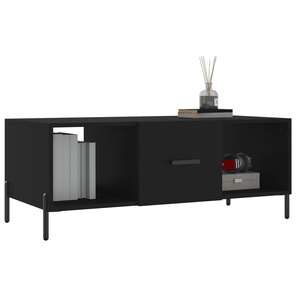 vidaXL Coffee Table Black 102x50x40 cm Engineered Wood
