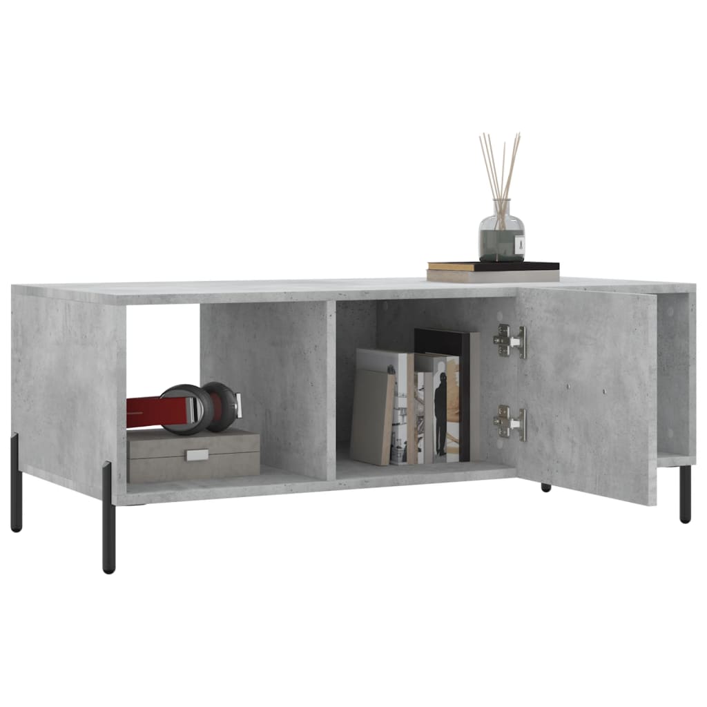 vidaXL Coffee Table Concrete Grey 102x50x40 cm Engineered Wood