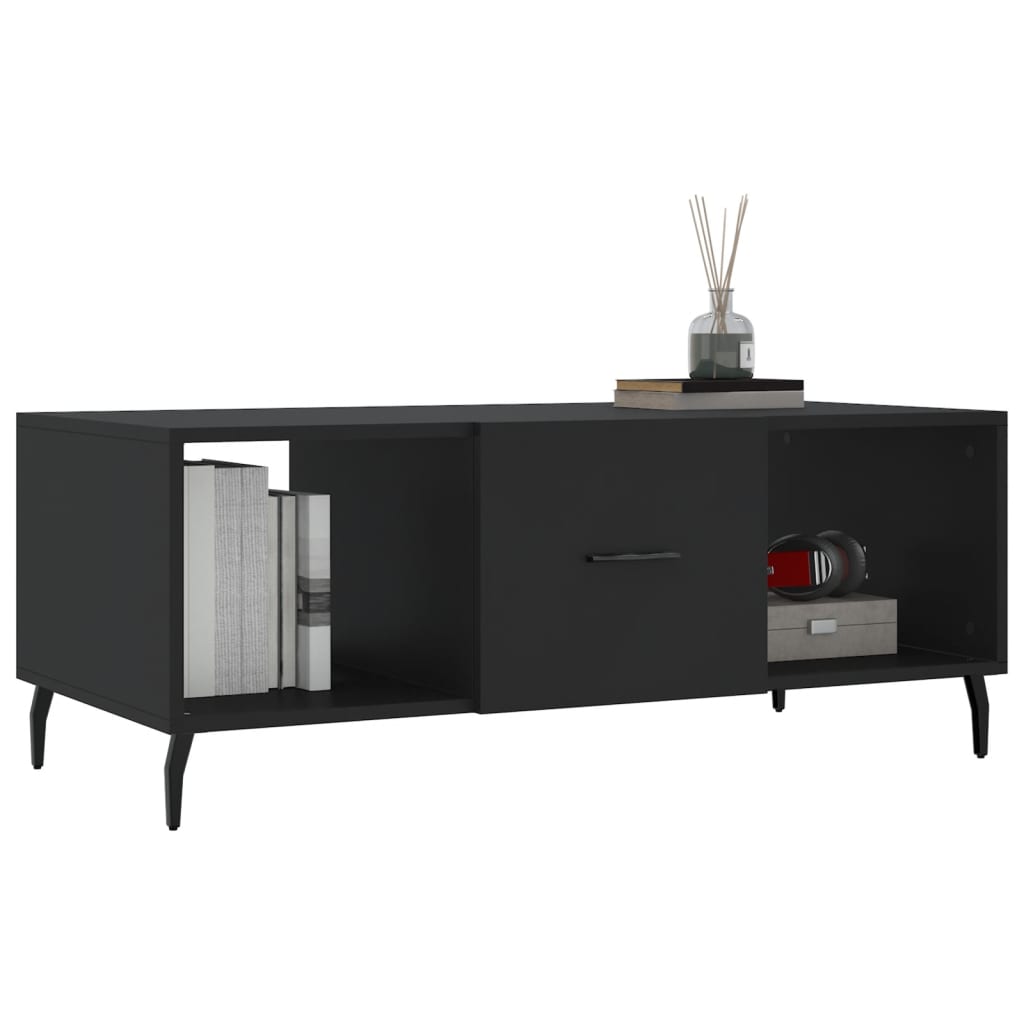 vidaXL Coffee Table Black 102x50x40 cm Engineered Wood