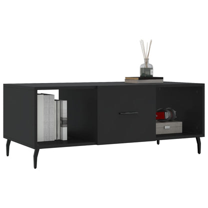 vidaXL Coffee Table Black 102x50x40 cm Engineered Wood