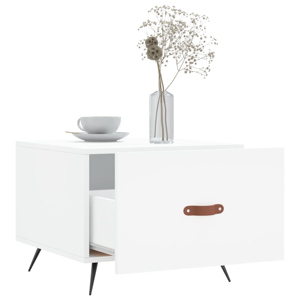 vidaXL Coffee Table White 50x50x40 cm Engineered Wood