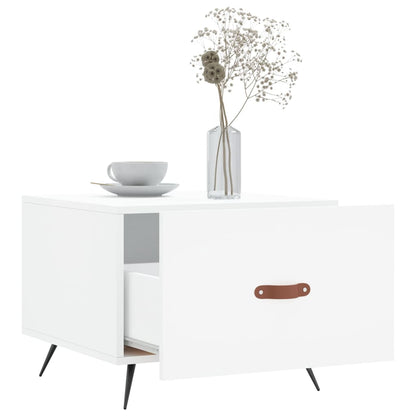vidaXL Coffee Table White 50x50x40 cm Engineered Wood