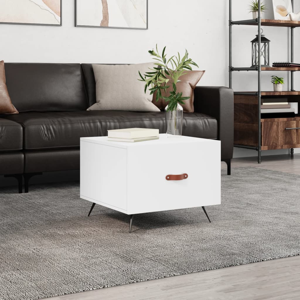 vidaXL Coffee Table White 50x50x40 cm Engineered Wood