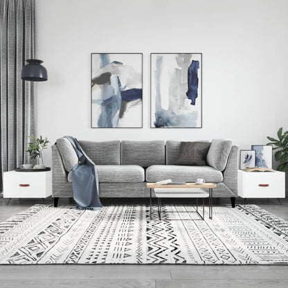 vidaXL Coffee Tables 2 pcs White 50x50x40 cm Engineered Wood
