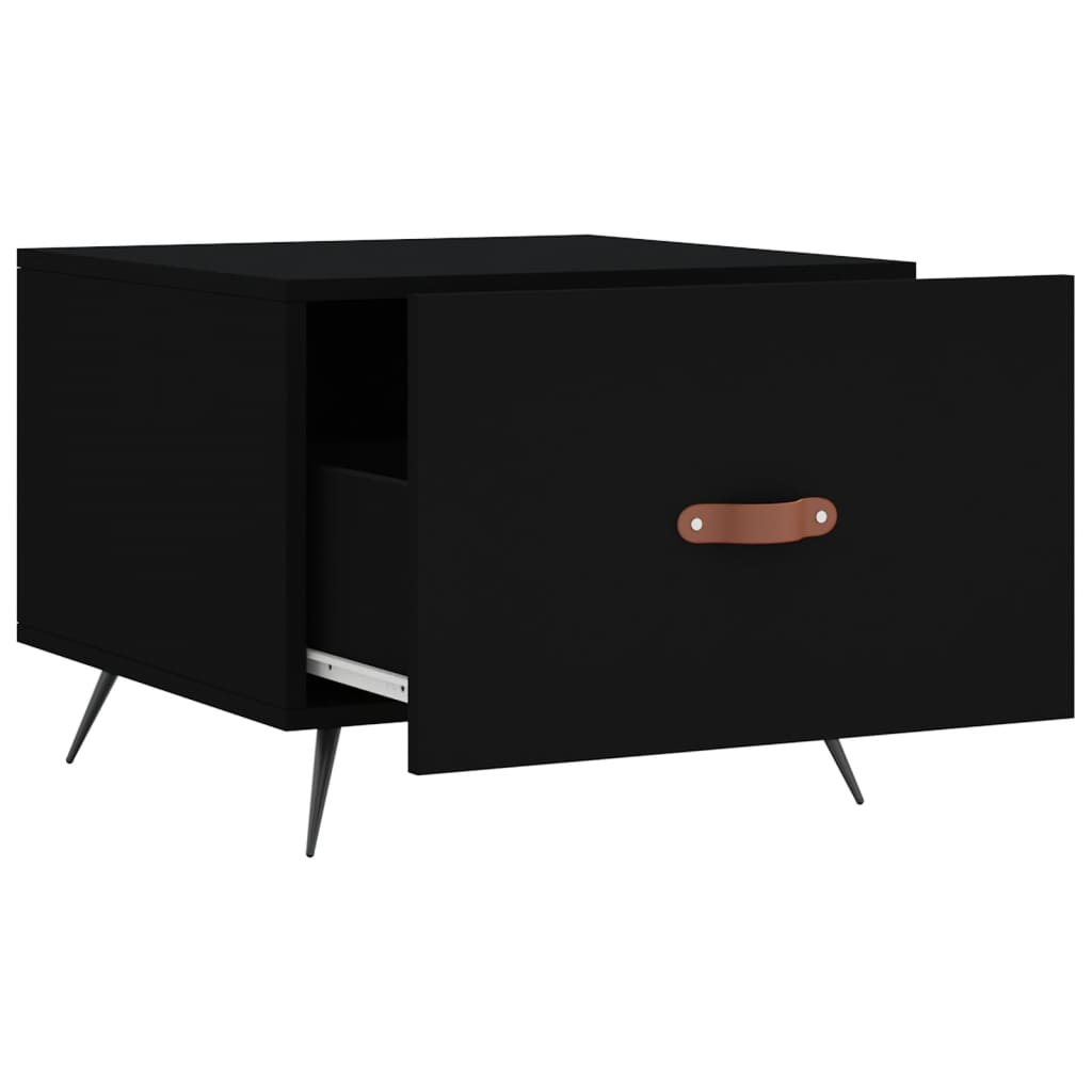 vidaXL Coffee Table Black 50x50x40 cm Engineered Wood
