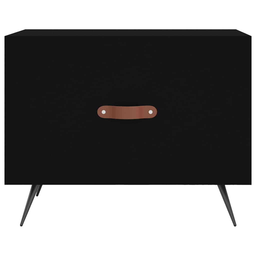 vidaXL Coffee Tables 2 pcs Black 50x50x40 cm Engineered Wood