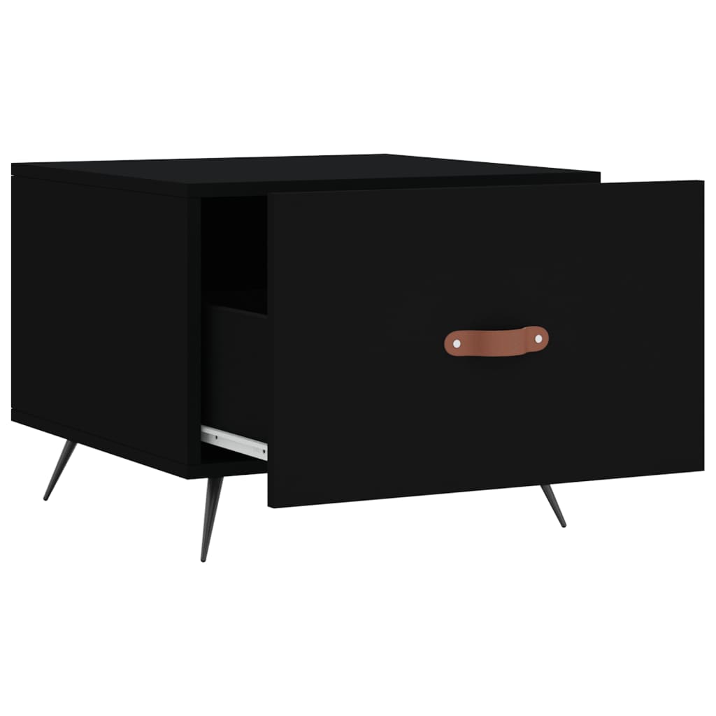 vidaXL Coffee Tables 2 pcs Black 50x50x40 cm Engineered Wood