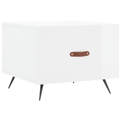 vidaXL Coffee Table High Gloss White 50x50x40 cm Engineered Wood