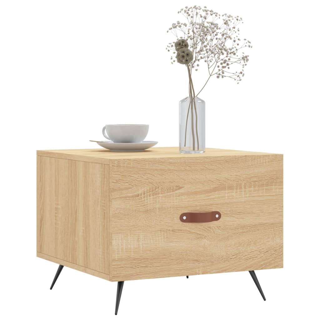 vidaXL Coffee Table Sonoma Oak 50x50x40 cm Engineered Wood