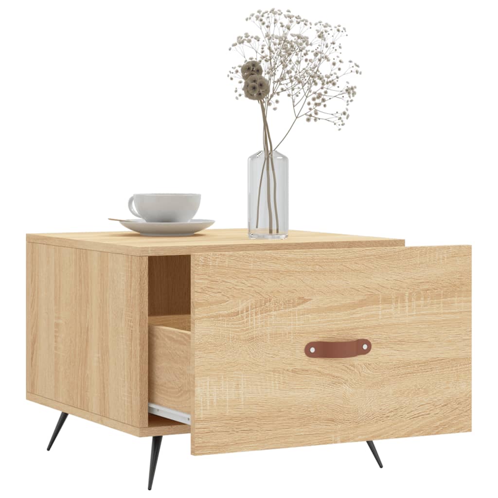 vidaXL Coffee Table Sonoma Oak 50x50x40 cm Engineered Wood