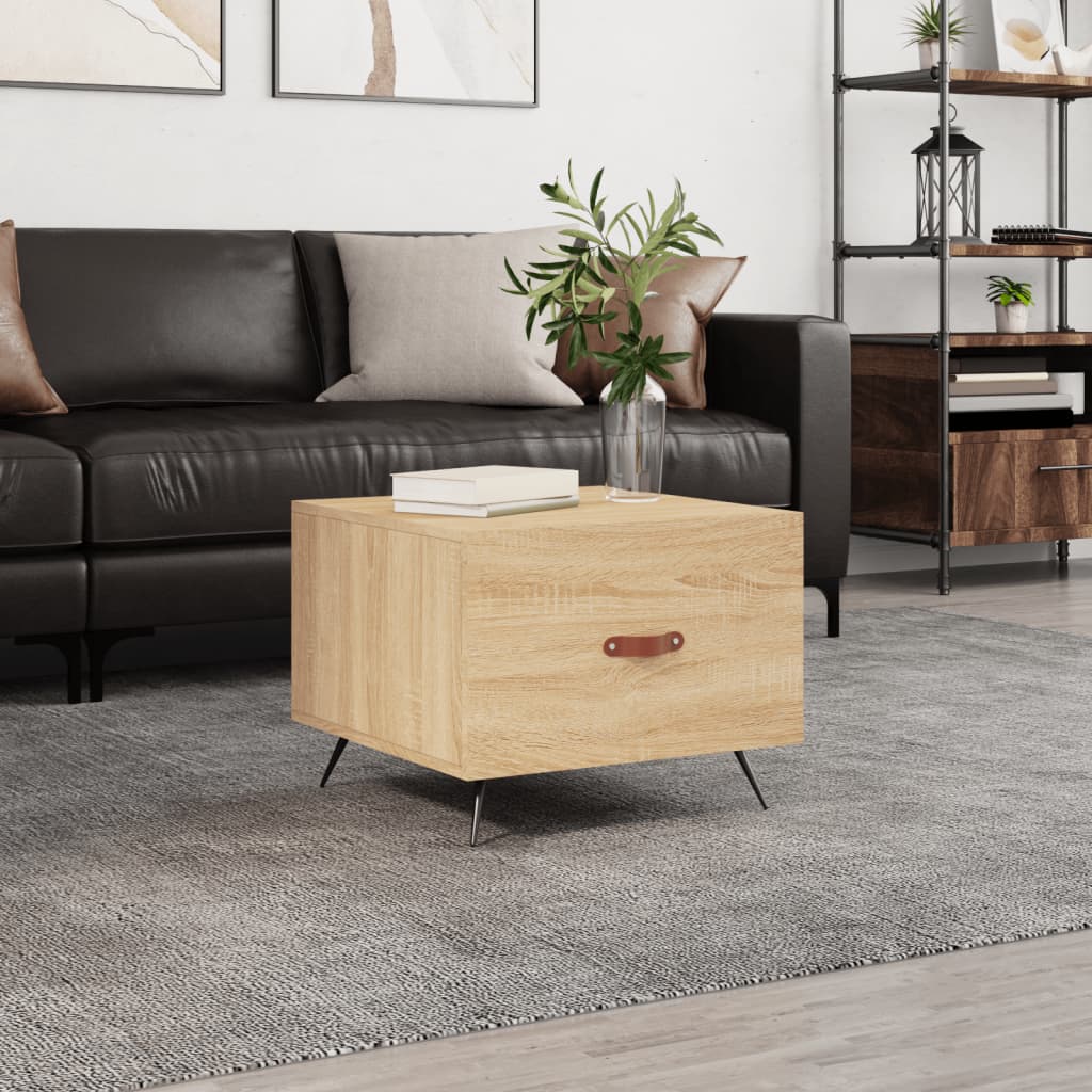 vidaXL Coffee Table Sonoma Oak 50x50x40 cm Engineered Wood