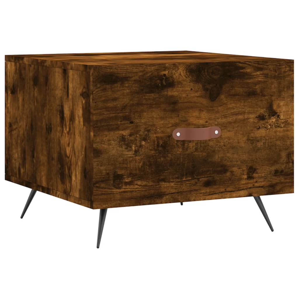 vidaXL Coffee Table Smoked Oak 50x50x40 cm Engineered Wood