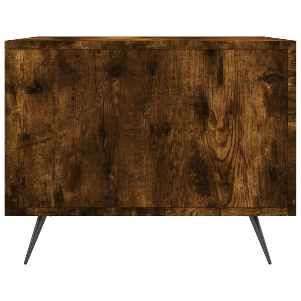 vidaXL Coffee Table Smoked Oak 50x50x40 cm Engineered Wood