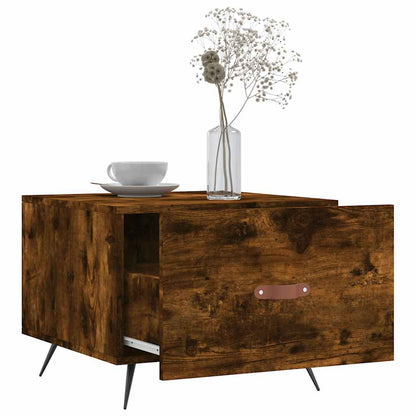 vidaXL Coffee Tables 2 pcs Smoked Oak 50x50x40 cm Engineered Wood