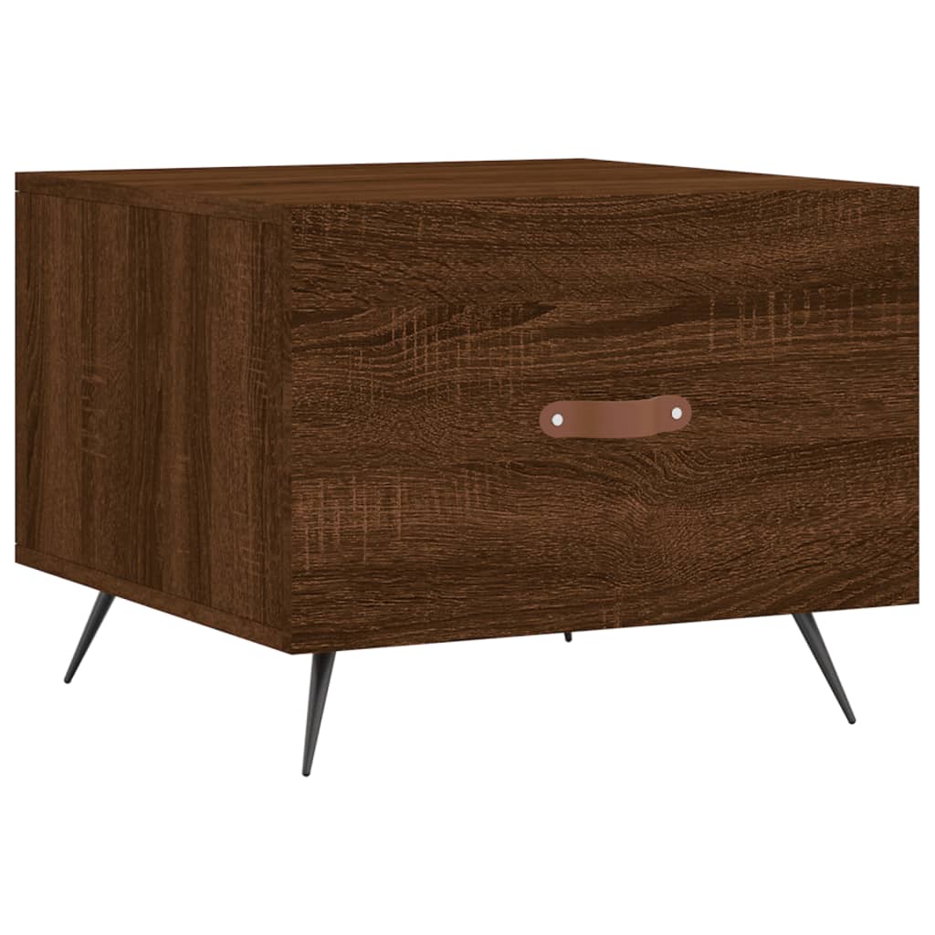 vidaXL Coffee Table Brown Oak 50x50x40 cm Engineered Wood