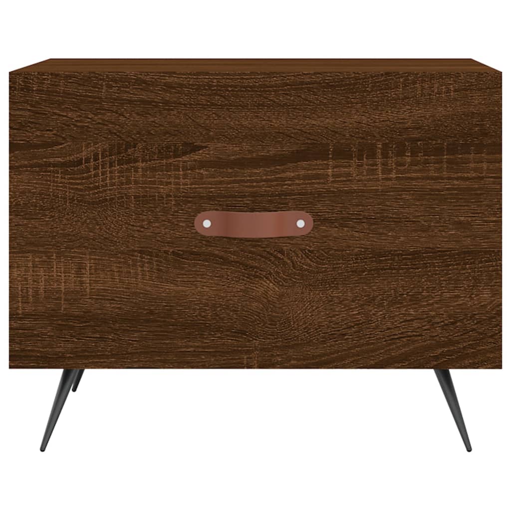 vidaXL Coffee Table Brown Oak 50x50x40 cm Engineered Wood