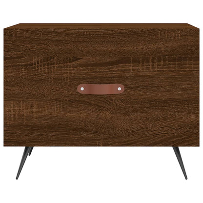 vidaXL Coffee Table Brown Oak 50x50x40 cm Engineered Wood