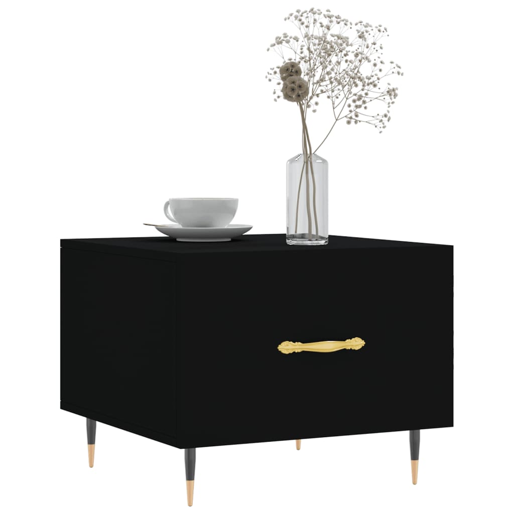 vidaXL Coffee Tables 2 pcs Black 50x50x40 cm Engineered Wood