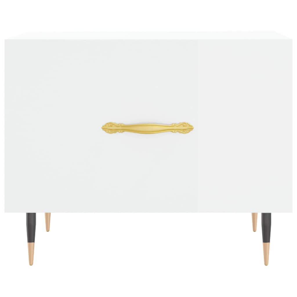 vidaXL Coffee Table High Gloss White 50x50x40 cm Engineered Wood