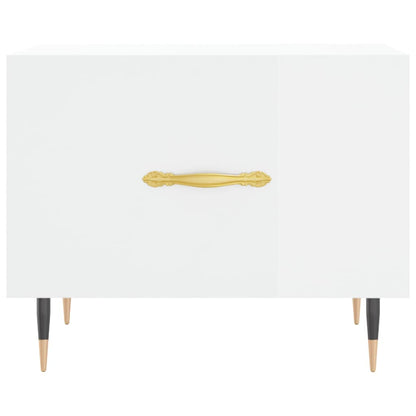 vidaXL Coffee Table High Gloss White 50x50x40 cm Engineered Wood