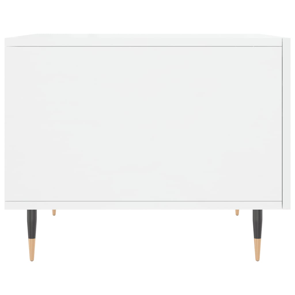 vidaXL Coffee Table High Gloss White 50x50x40 cm Engineered Wood