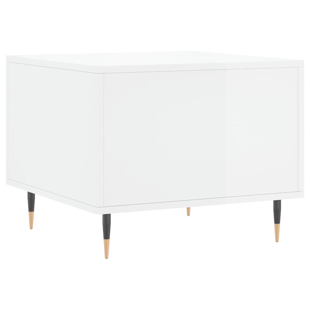vidaXL Coffee Table High Gloss White 50x50x40 cm Engineered Wood