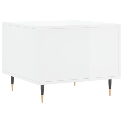 vidaXL Coffee Table High Gloss White 50x50x40 cm Engineered Wood