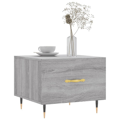vidaXL Coffee Table Grey Sonoma 50x50x40 cm Engineered Wood