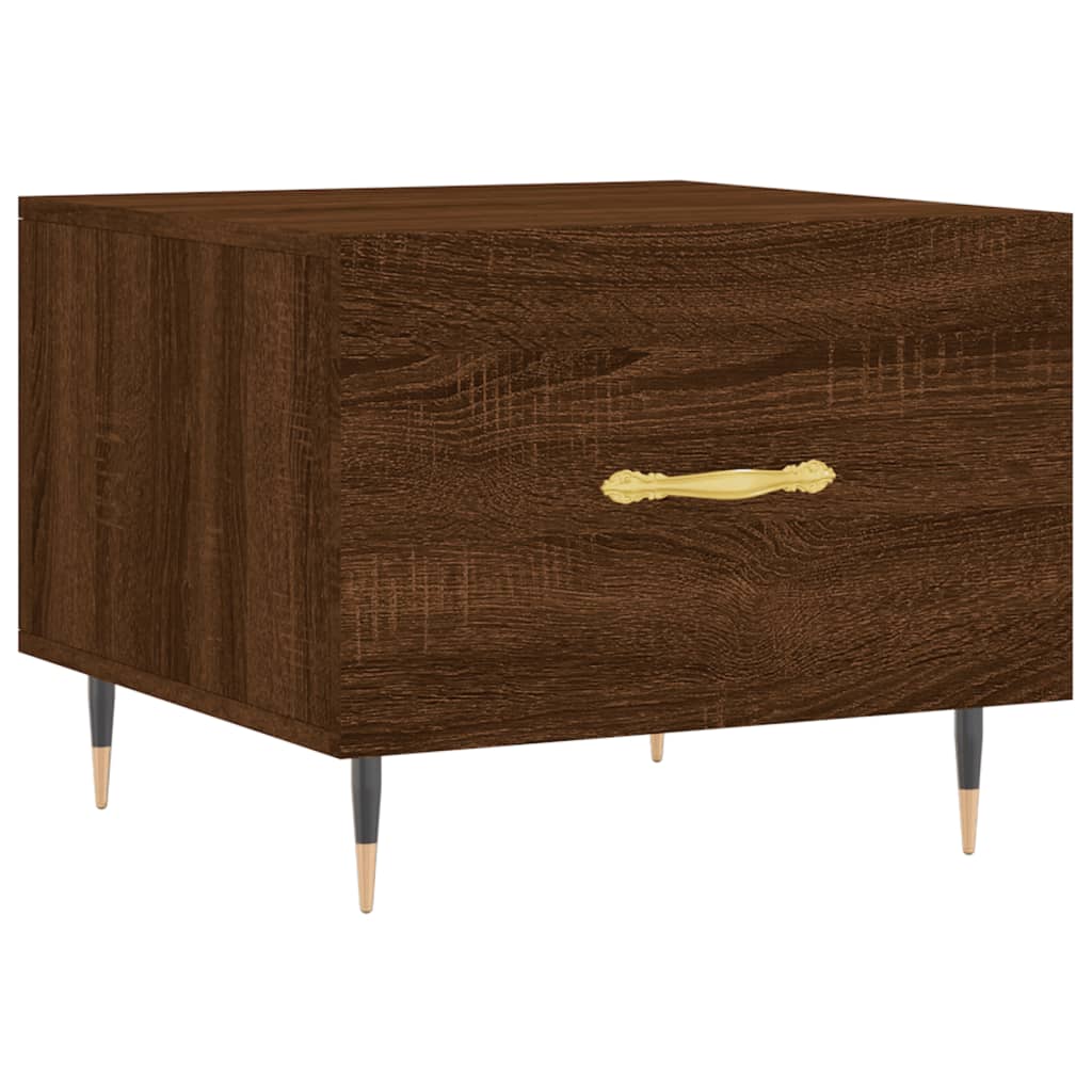 vidaXL Coffee Table Brown Oak 50x50x40 cm Engineered Wood